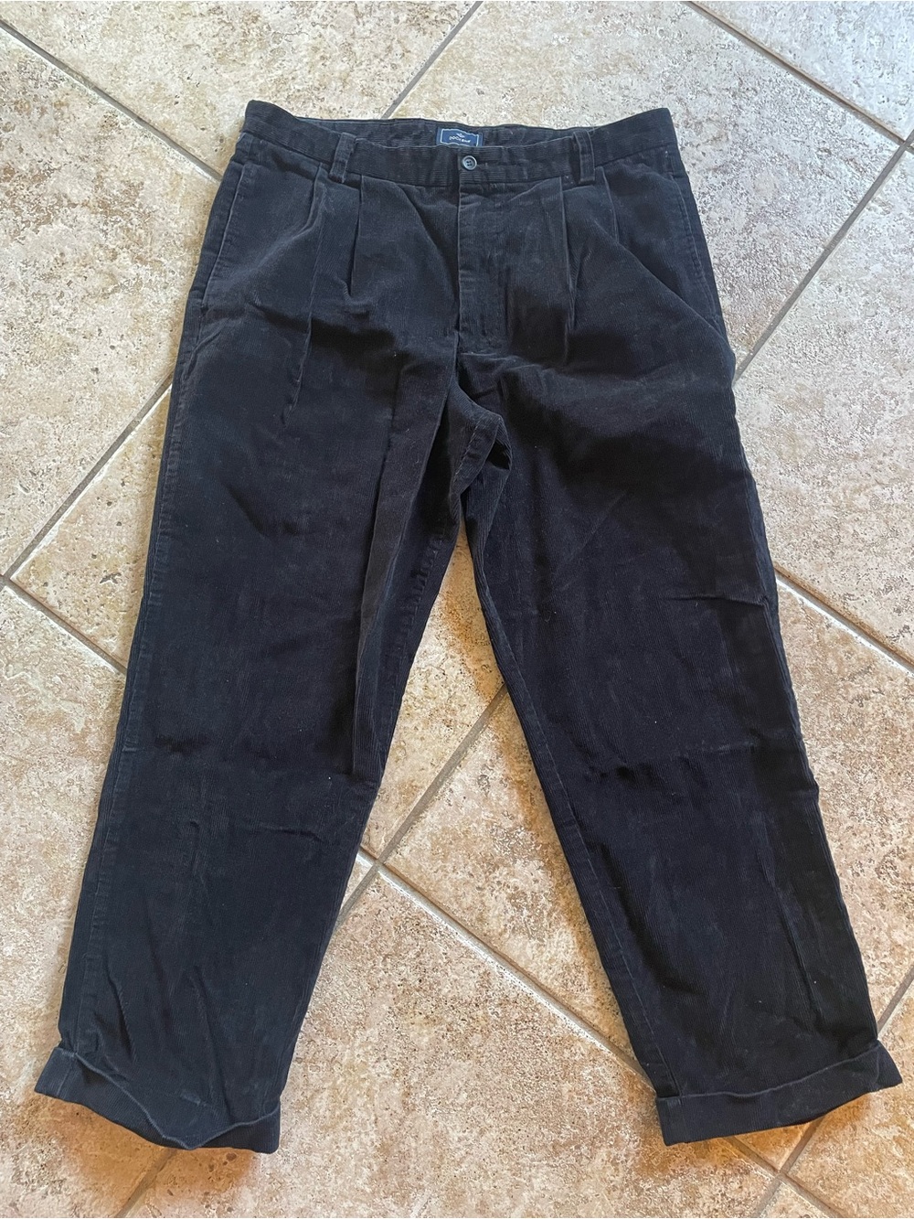 Dockers Black Corduroy Pleated Men's Pants